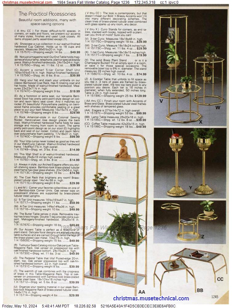 1984 Sears Fall Winter Catalog, Page 1236