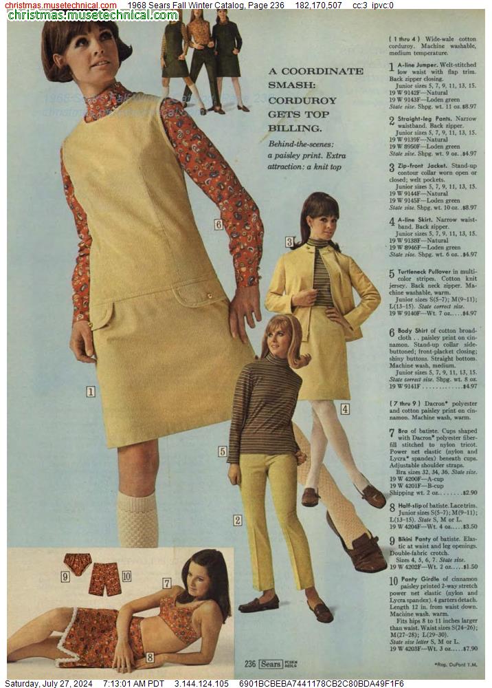 1968 Sears Fall Winter Catalog, Page 236