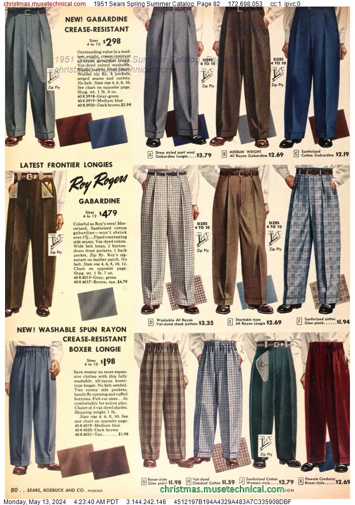 1951 Sears Spring Summer Catalog, Page 82