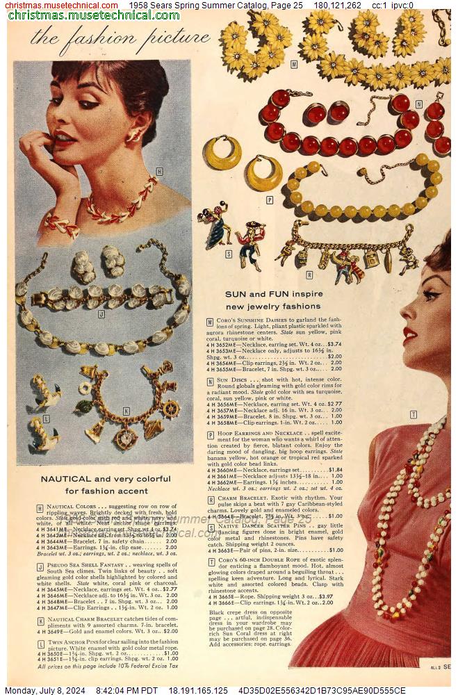 1958 Sears Spring Summer Catalog, Page 25