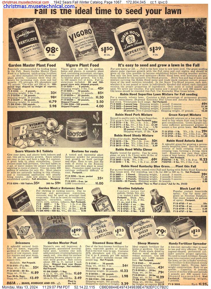 1942 Sears Fall Winter Catalog, Page 1067