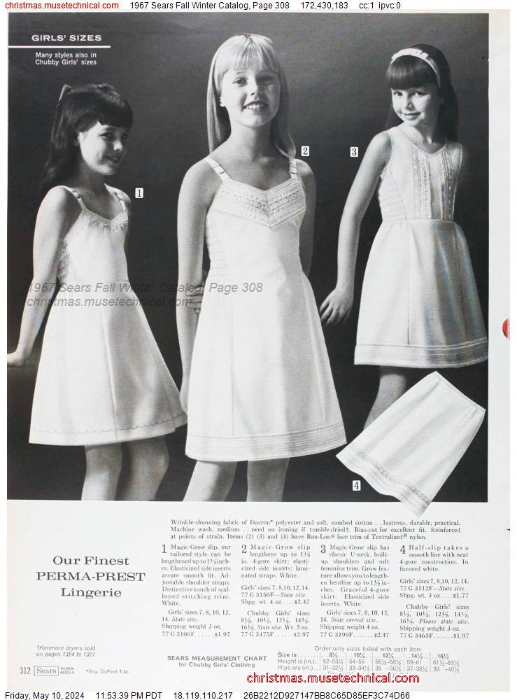 1967 Sears Fall Winter Catalog, Page 308