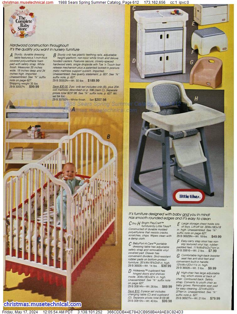 1988 Sears Spring Summer Catalog, Page 612