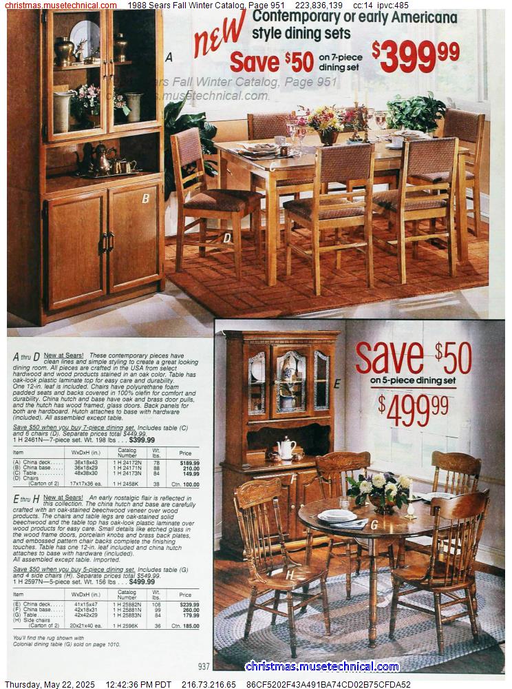 1988 Sears Fall Winter Catalog, Page 951