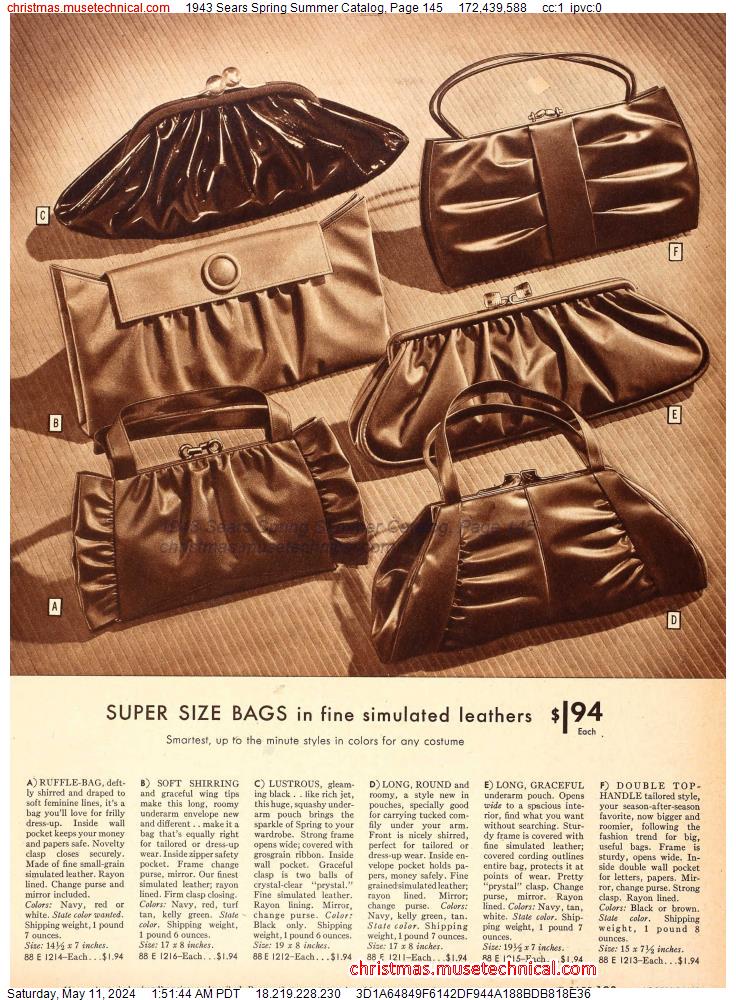 1943 Sears Spring Summer Catalog, Page 145