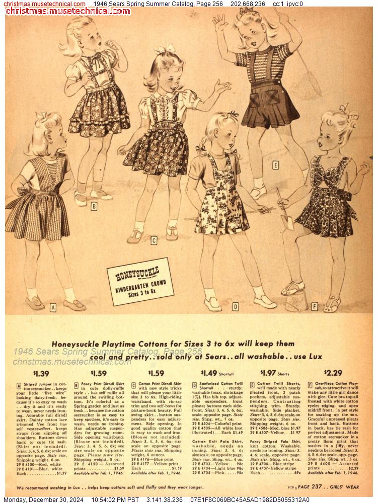 1946 Sears Spring Summer Catalog, Page 256