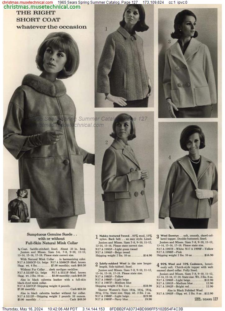 1965 Sears Spring Summer Catalog, Page 127
