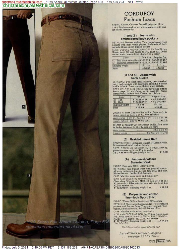 1979 Sears Fall Winter Catalog, Page 605