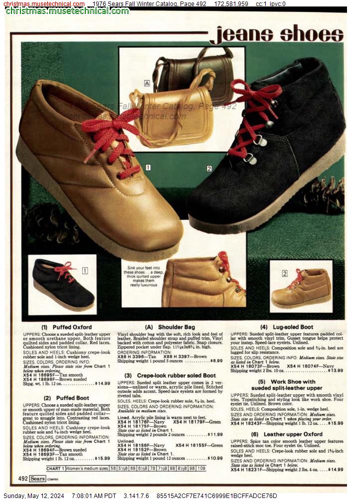 1976 Sears Fall Winter Catalog, Page 492