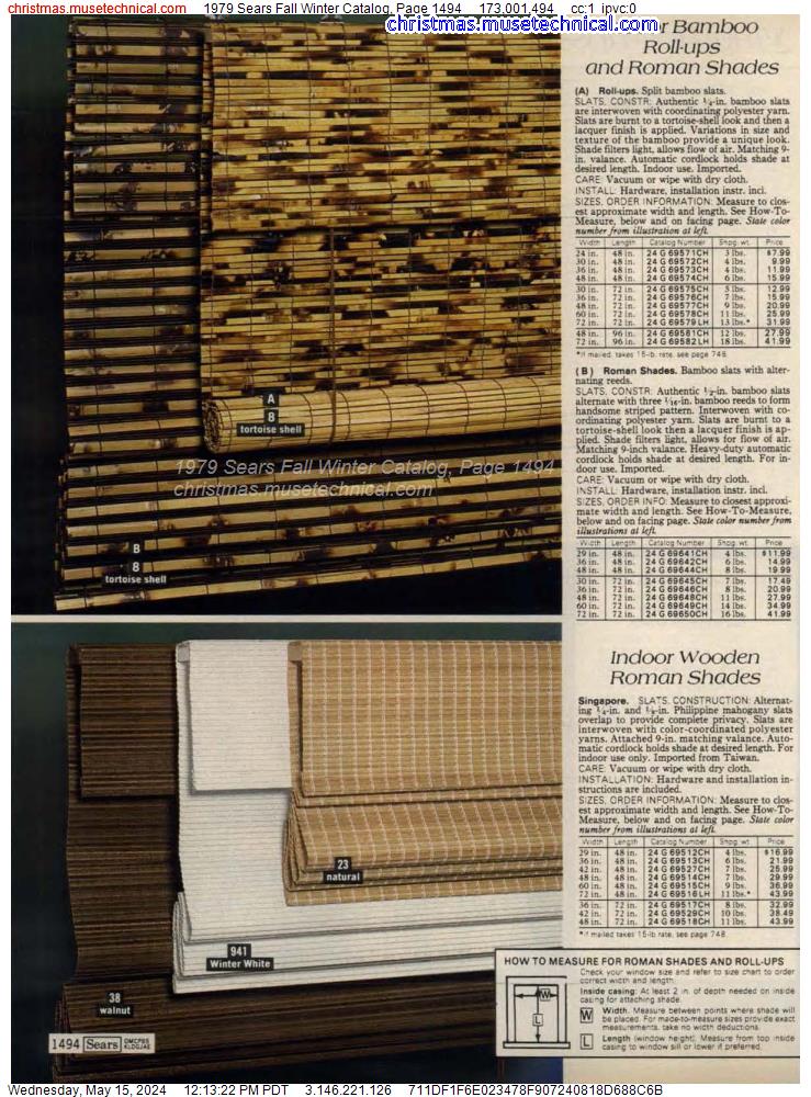 1979 Sears Fall Winter Catalog, Page 1494
