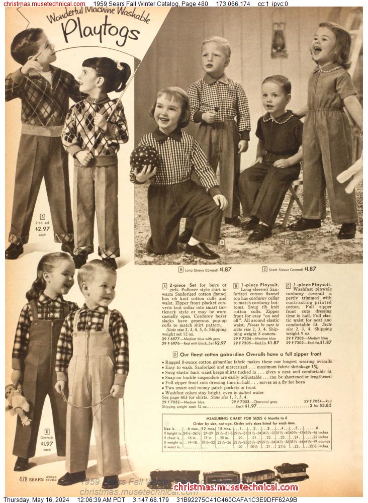 1959 Sears Fall Winter Catalog, Page 480