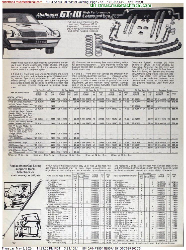 1984 Sears Fall Winter Catalog, Page 765
