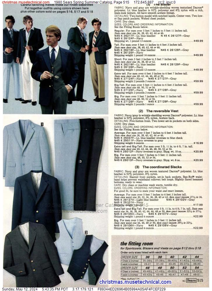 1980 Sears Spring Summer Catalog, Page 515