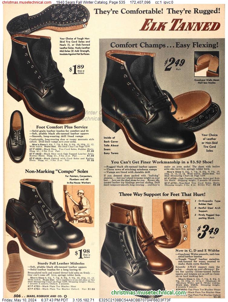 1940 Sears Fall Winter Catalog, Page 535