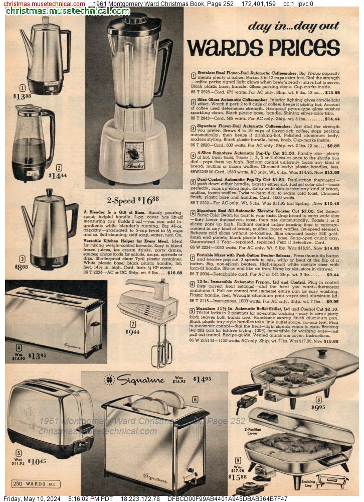 1961 Montgomery Ward Christmas Book, Page 252