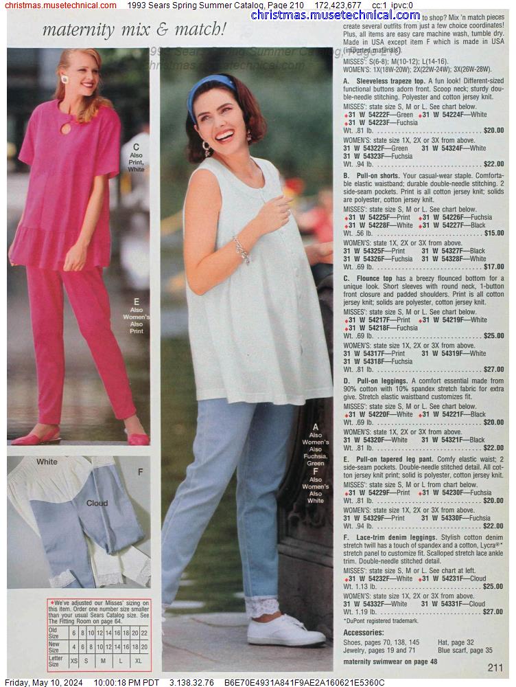 1993 Sears Spring Summer Catalog, Page 210
