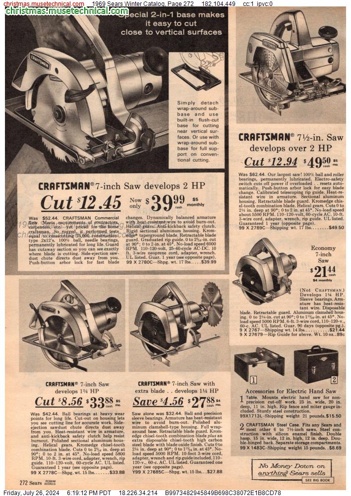 1969 Sears Winter Catalog, Page 272
