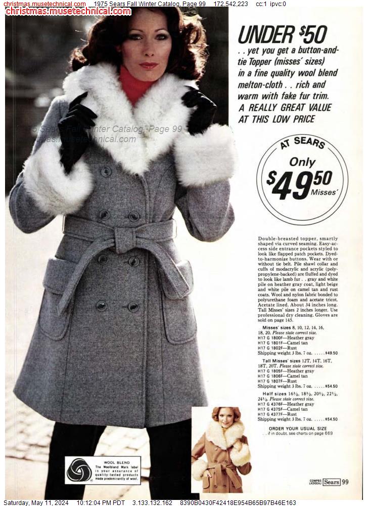 1975 Sears Fall Winter Catalog, Page 99