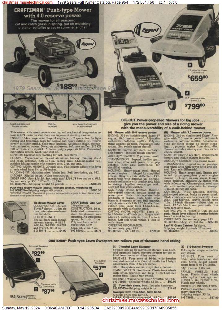 1979 Sears Fall Winter Catalog, Page 954