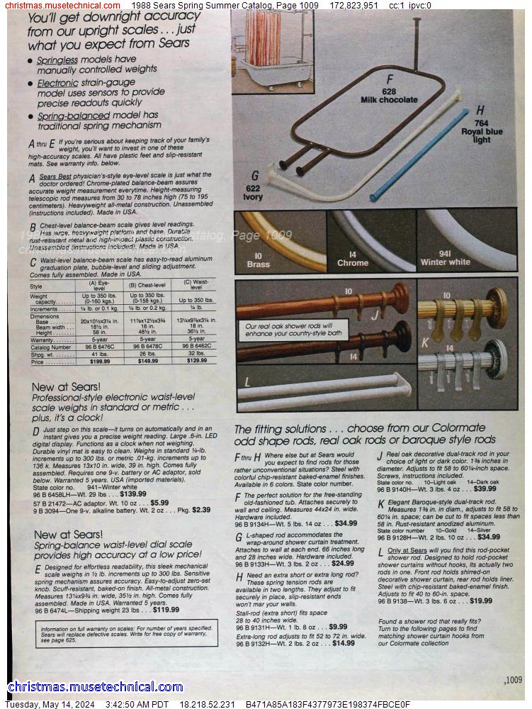 1988 Sears Spring Summer Catalog, Page 1009
