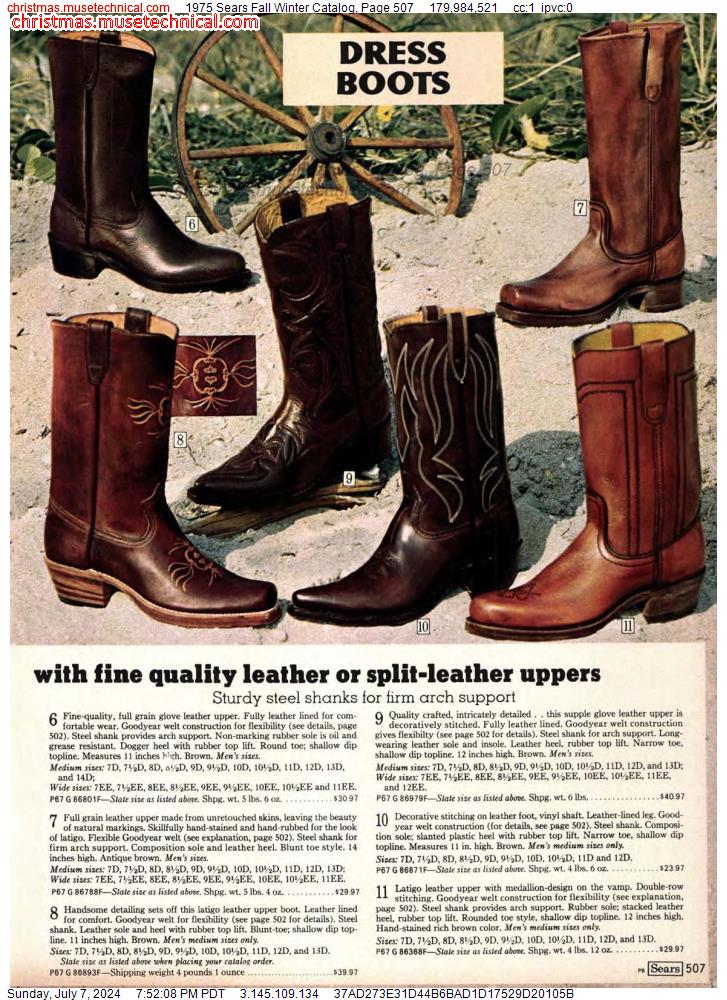 1975 Sears Fall Winter Catalog, Page 507