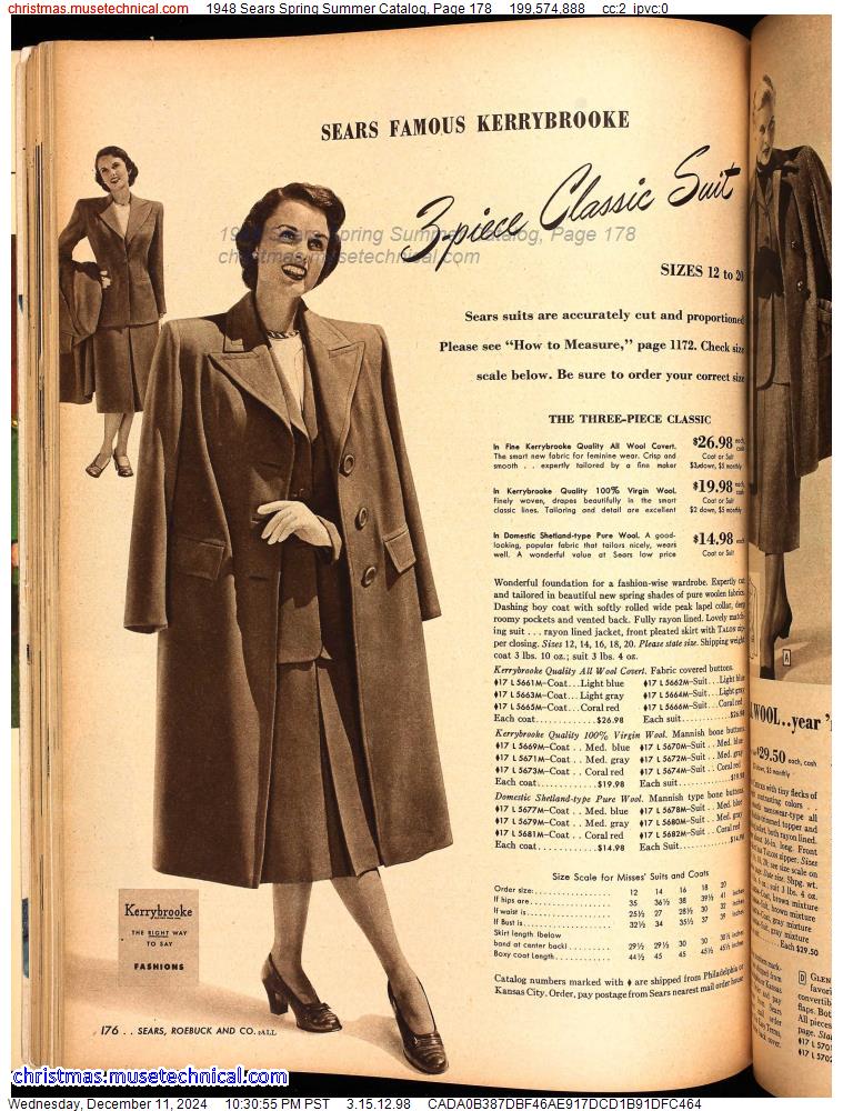 1948 Sears Spring Summer Catalog, Page 178