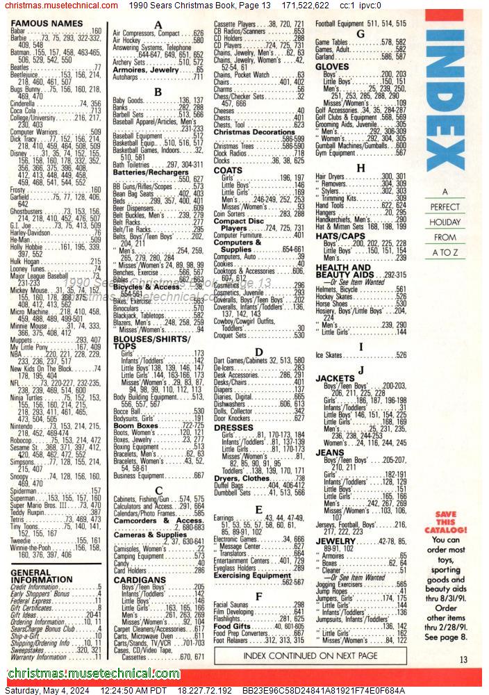 1990 Sears Christmas Book, Page 13