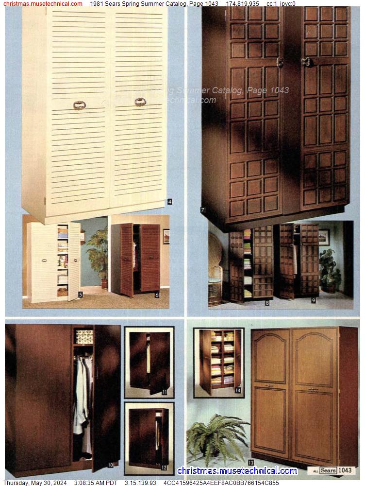 1981 Sears Spring Summer Catalog, Page 1043