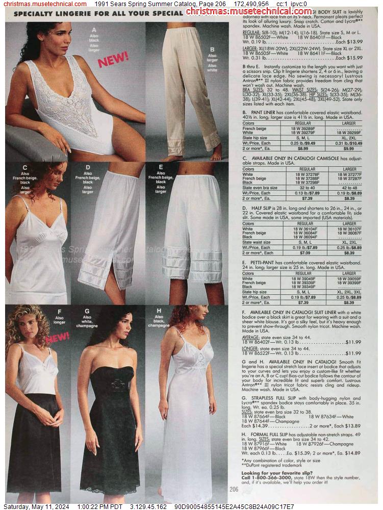 1991 Sears Spring Summer Catalog, Page 206