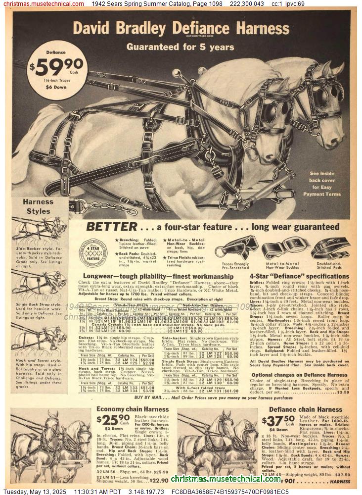 1942 Sears Spring Summer Catalog, Page 1098
