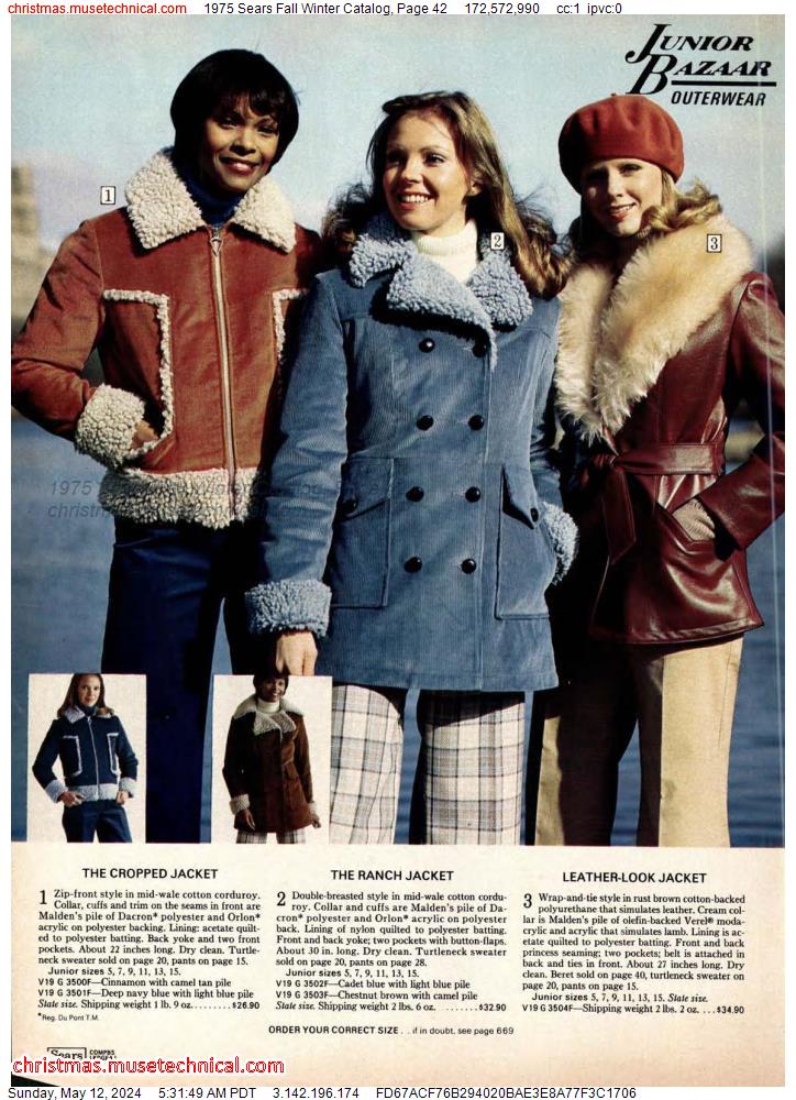 1975 Sears Fall Winter Catalog, Page 42