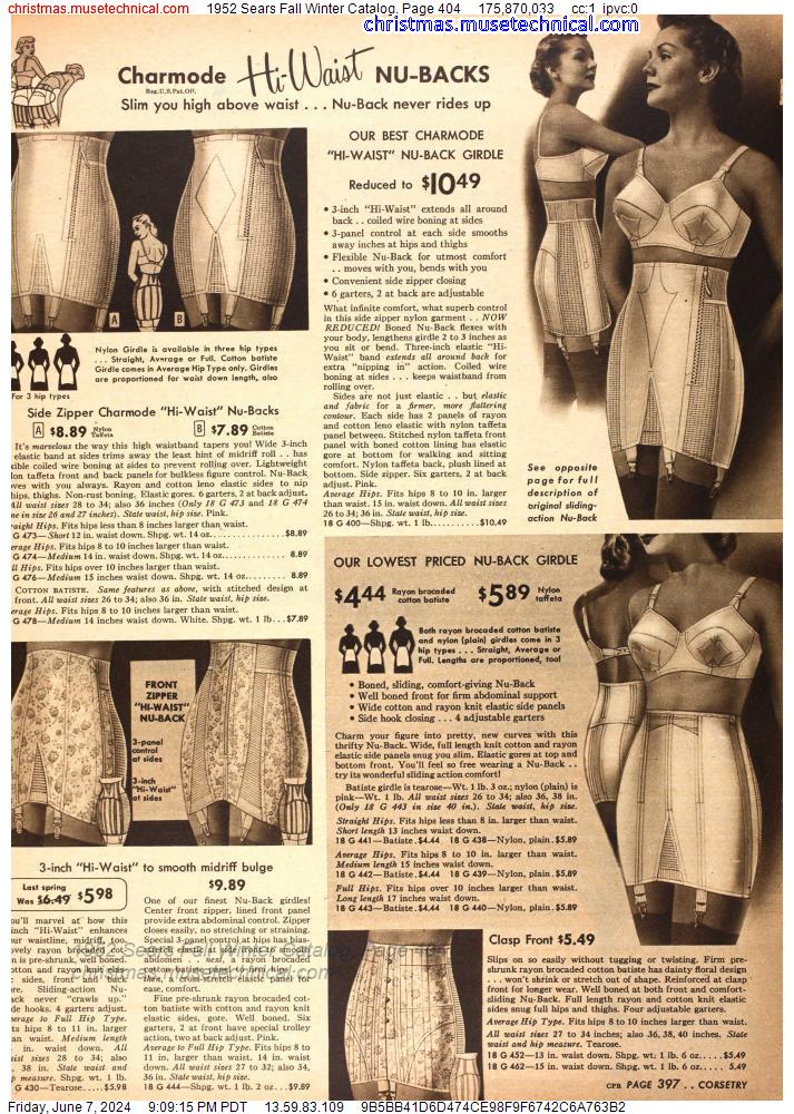 1952 Sears Fall Winter Catalog, Page 404