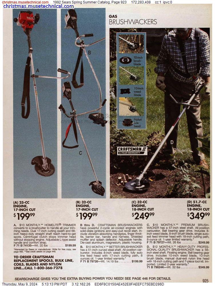 1992 Sears Spring Summer Catalog, Page 923