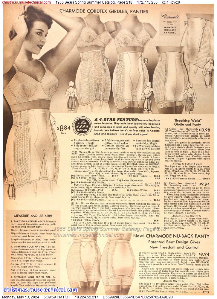 1955 Sears Spring Summer Catalog, Page 218