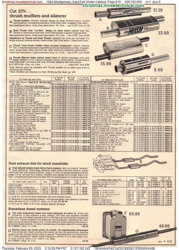 1984 Montgomery Ward Fall Winter Catalog, Page 615