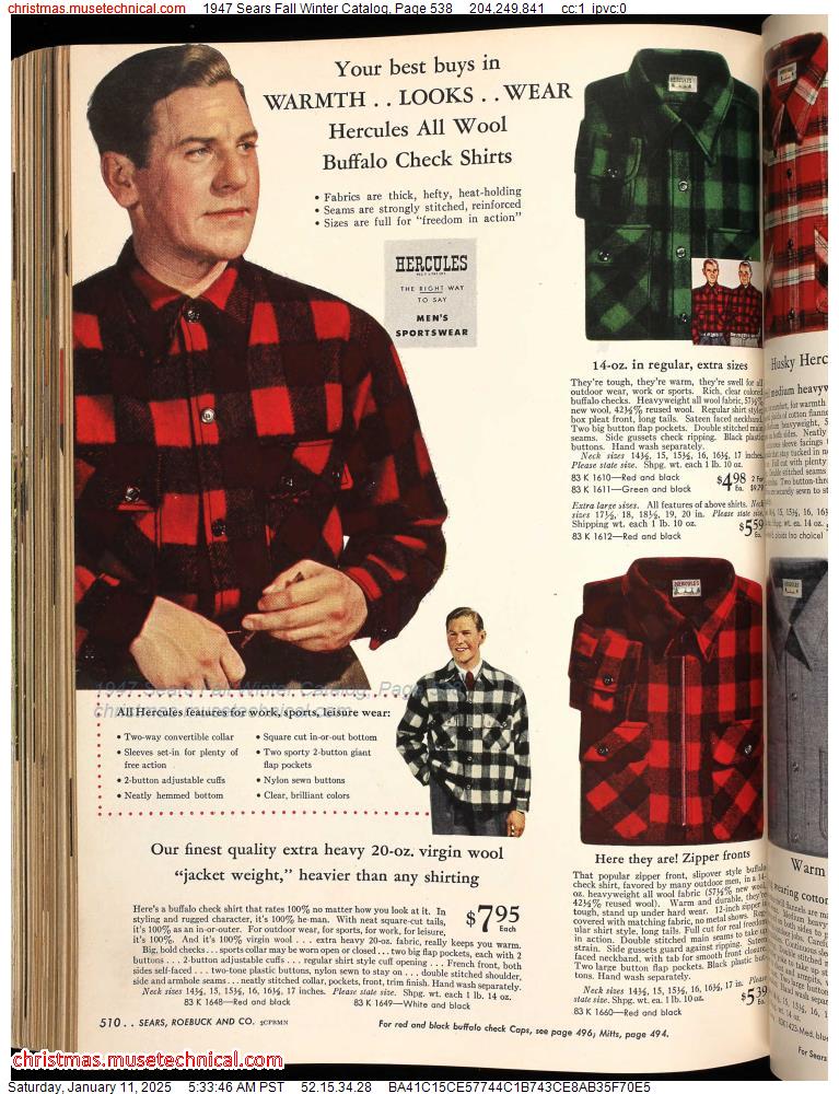 1947 Sears Fall Winter Catalog, Page 538