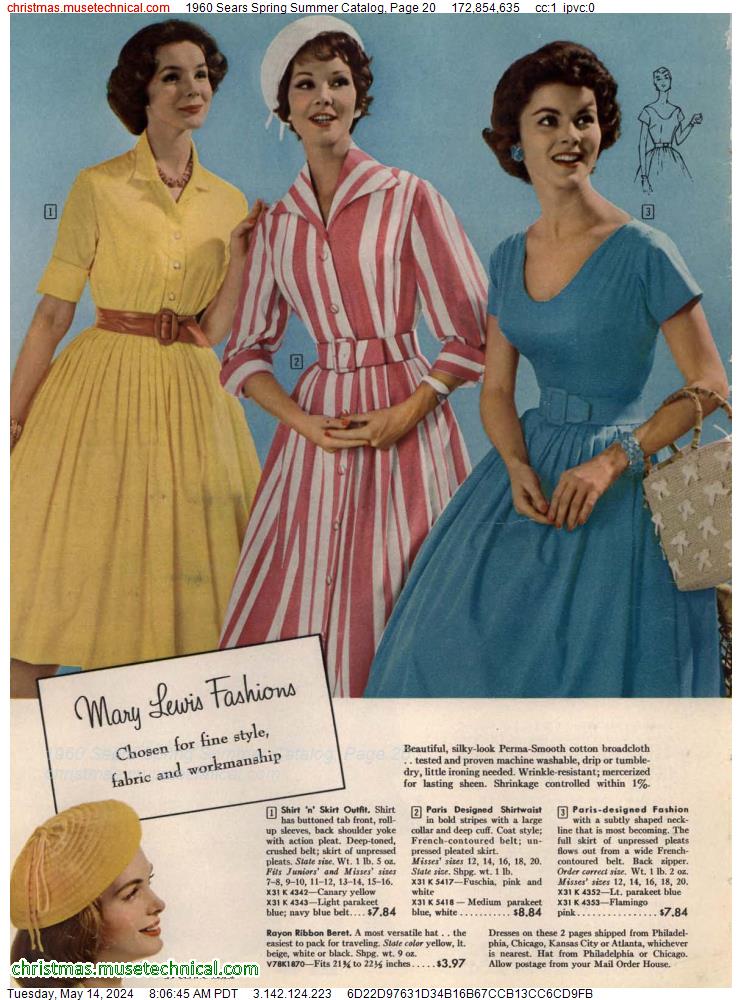 1960 Sears Spring Summer Catalog, Page 20
