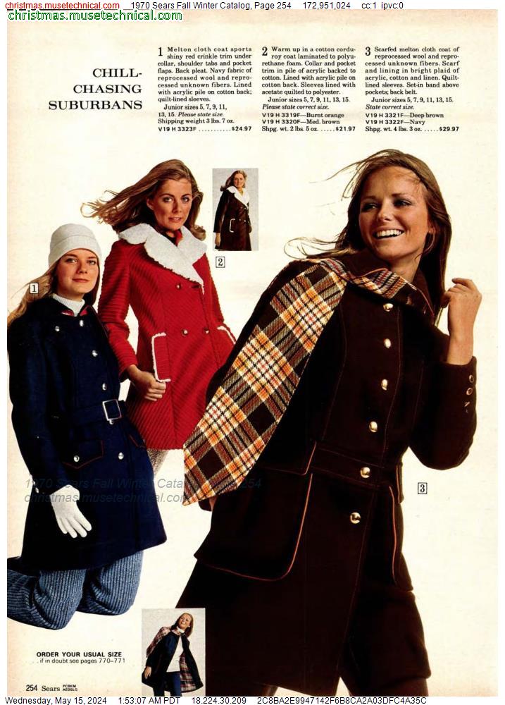 1970 Sears Fall Winter Catalog, Page 254