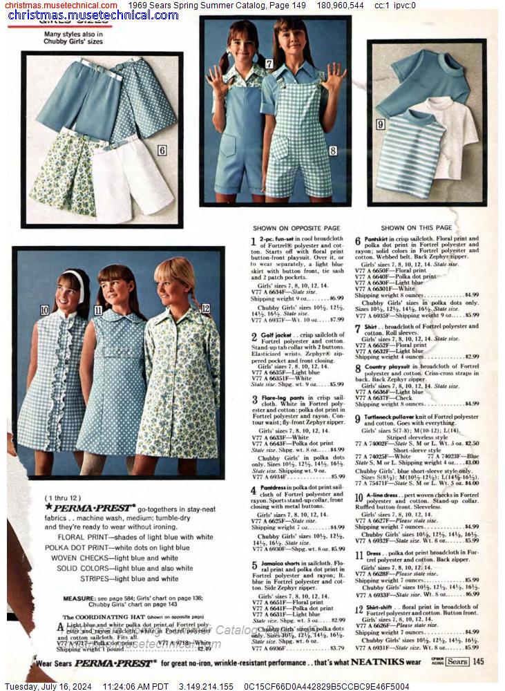 1969 Sears Spring Summer Catalog, Page 149