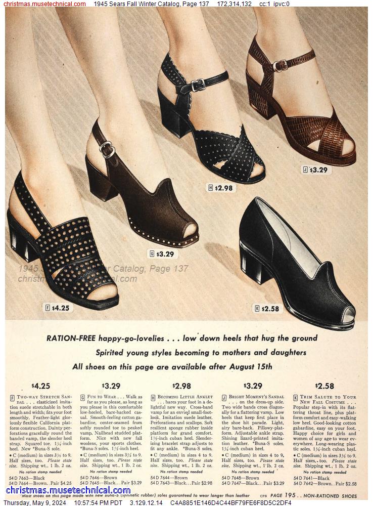 1945 Sears Fall Winter Catalog, Page 137