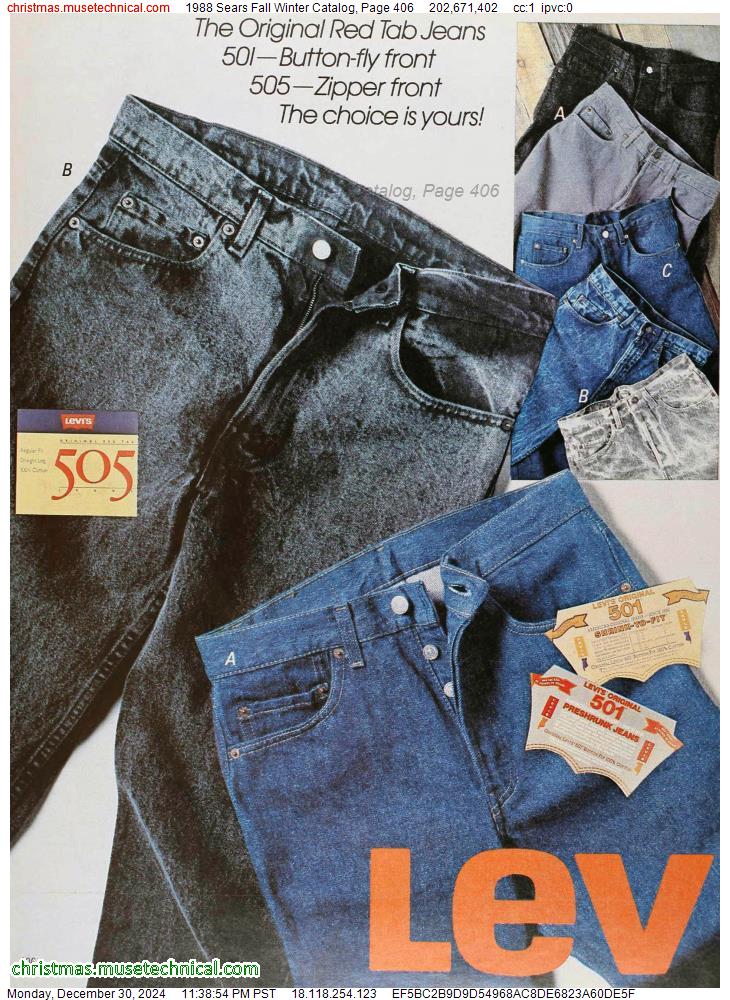 1988 Sears Fall Winter Catalog, Page 406