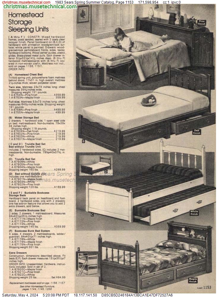 1983 Sears Spring Summer Catalog, Page 1153