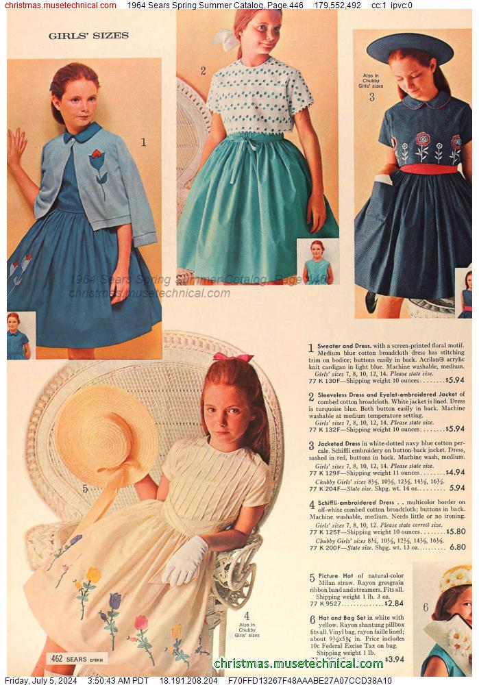 1964 Sears Spring Summer Catalog, Page 446