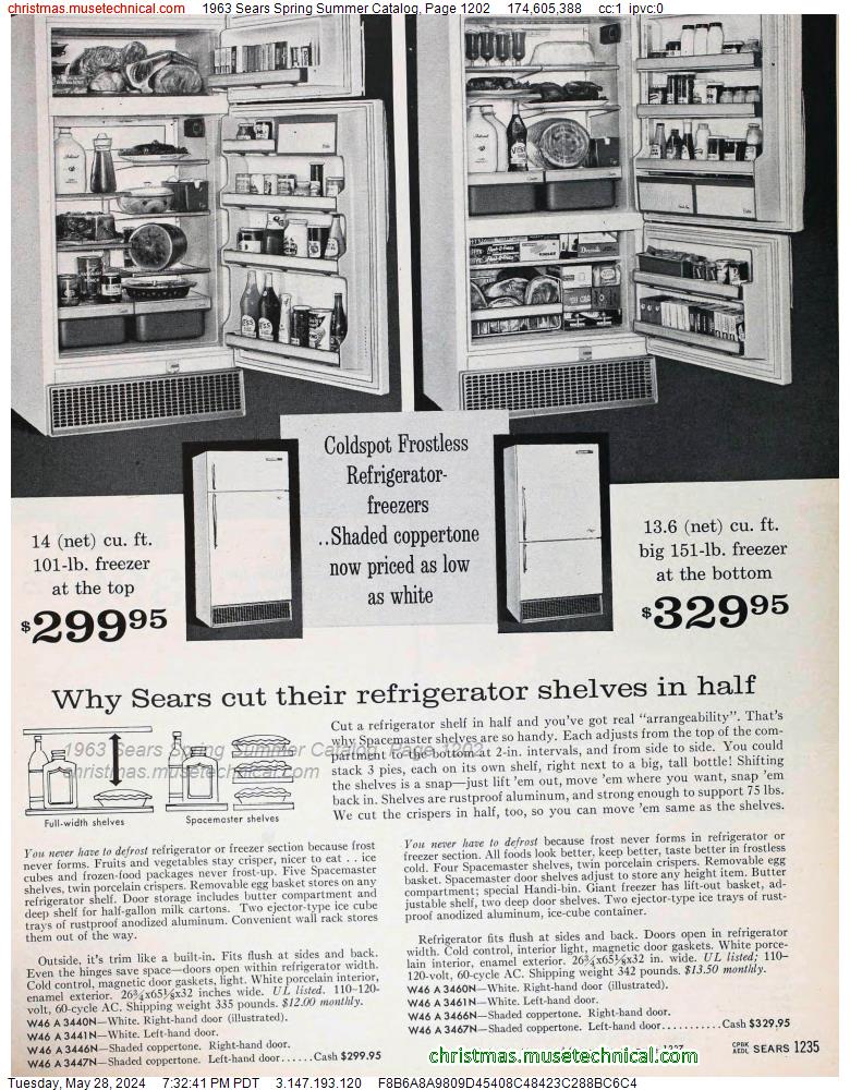 1963 Sears Spring Summer Catalog, Page 1202