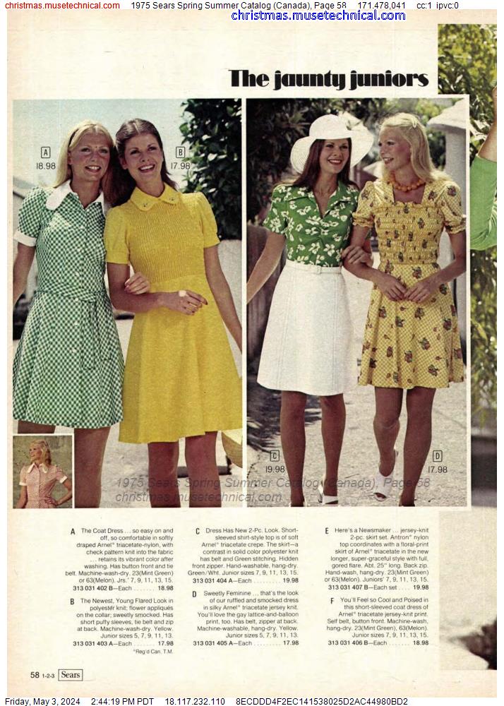 1975 Sears Spring Summer Catalog (Canada), Page 58