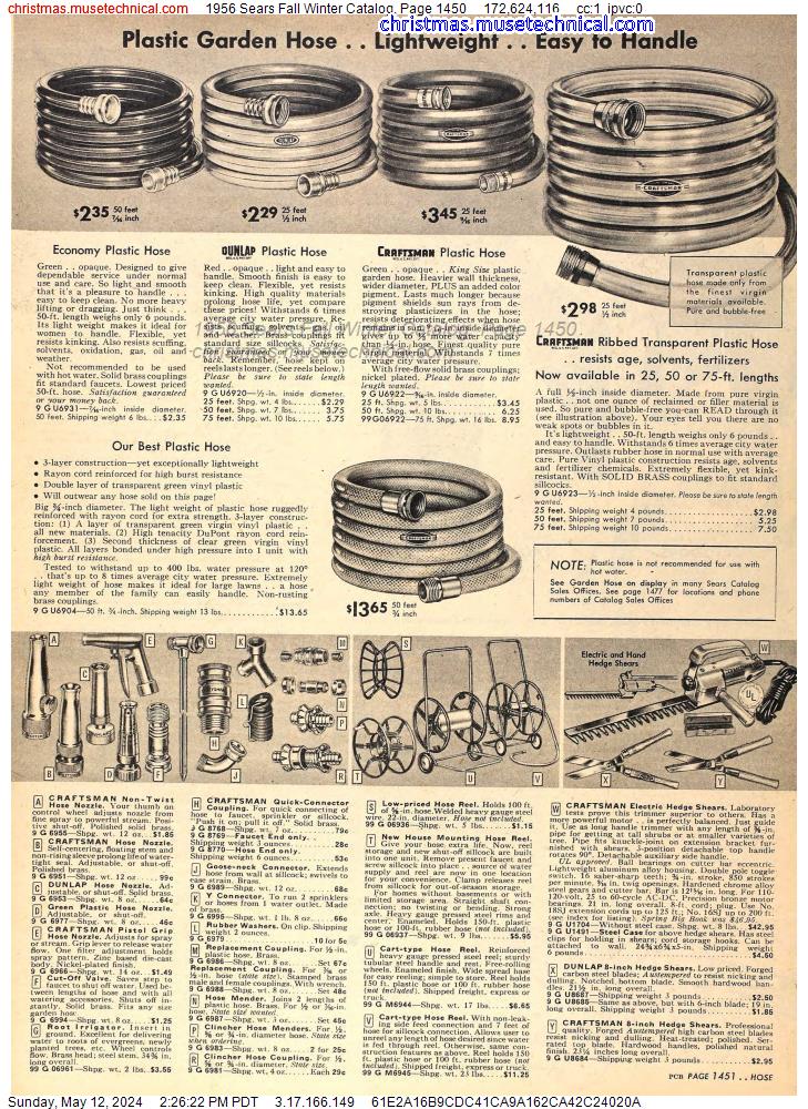 1956 Sears Fall Winter Catalog, Page 1450