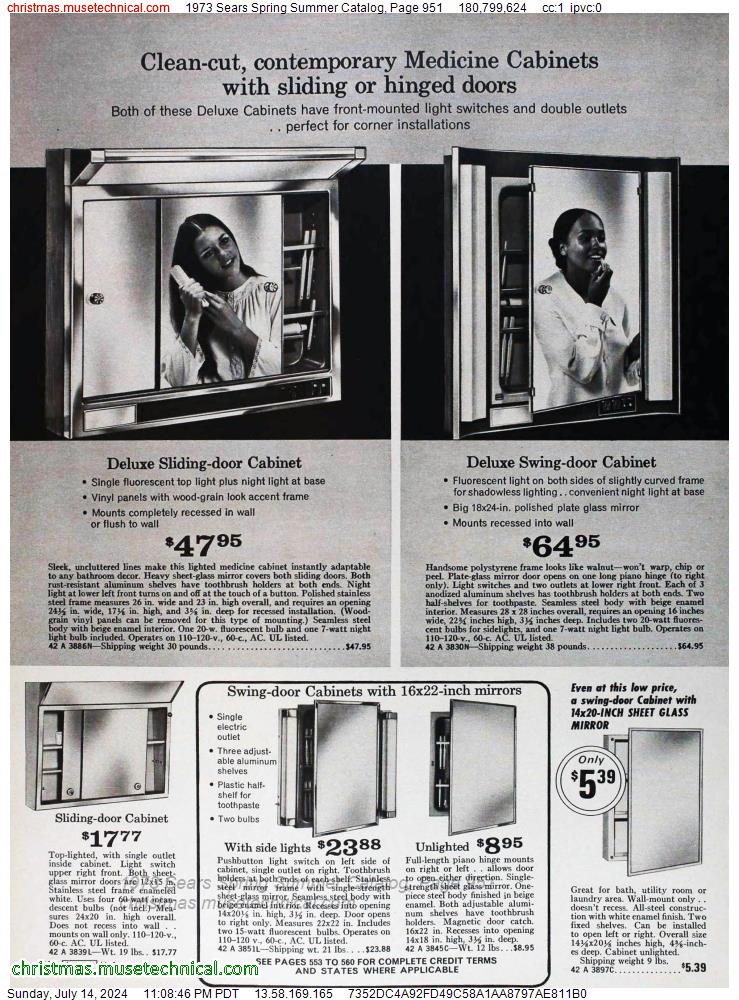 1973 Sears Spring Summer Catalog, Page 951