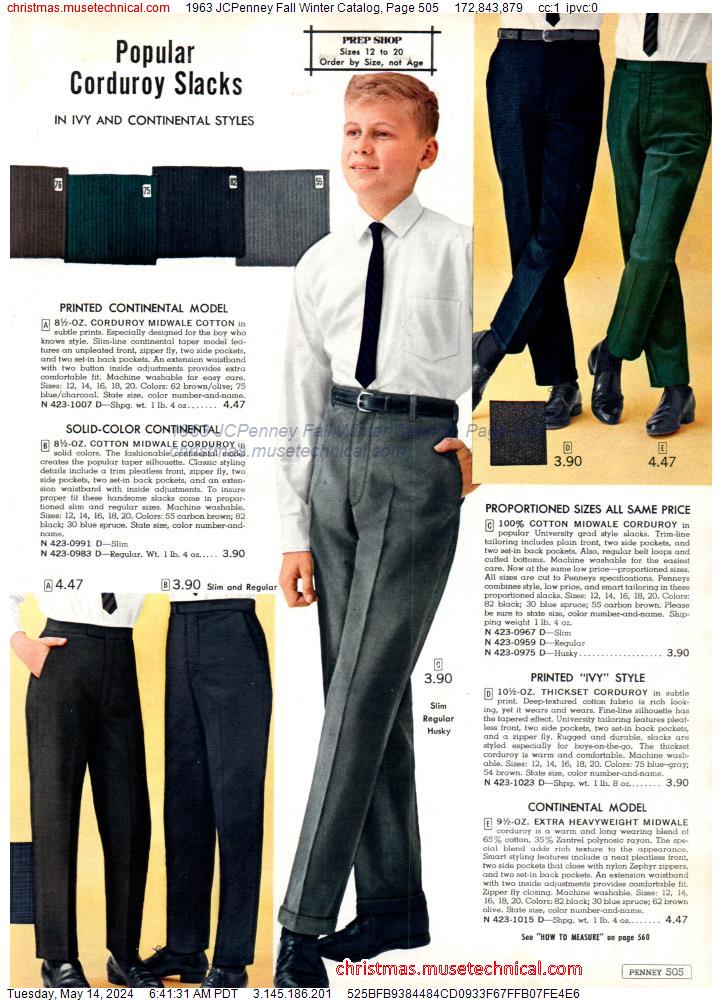 1963 JCPenney Fall Winter Catalog, Page 505
