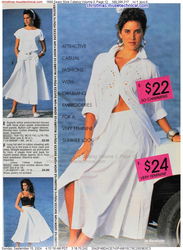 1990 Sears Style Catalog Volume 2 Page 13 Catalogs And Wishbooks 6132