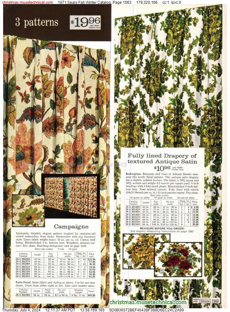 1971 Sears Fall Winter Catalog, Page 1563